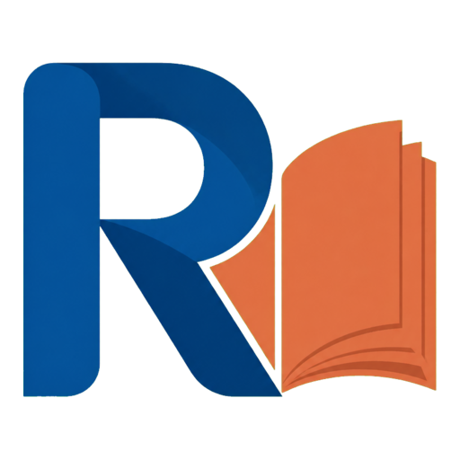 Símbolo do RTEC Studio: letra R integrada a um livro aberto